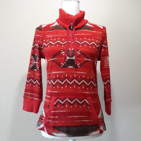 L-RL Ralph Lauren Active 3/4 Zip Top - Picture 2 of 16